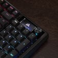 Corsair Vanguard 96 Wireless Gaming Keyboard, Mechanical, RGB, LCD Display, DE Layout - Black image number null