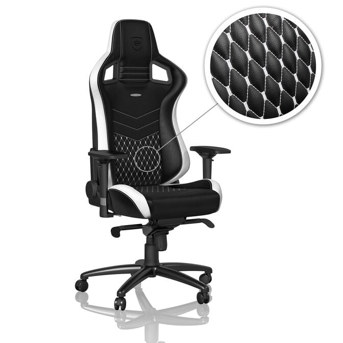 noblechairs EPIC Echtleder Gaming Stuhl - schwarz/wei&szlig;/rot image number 0