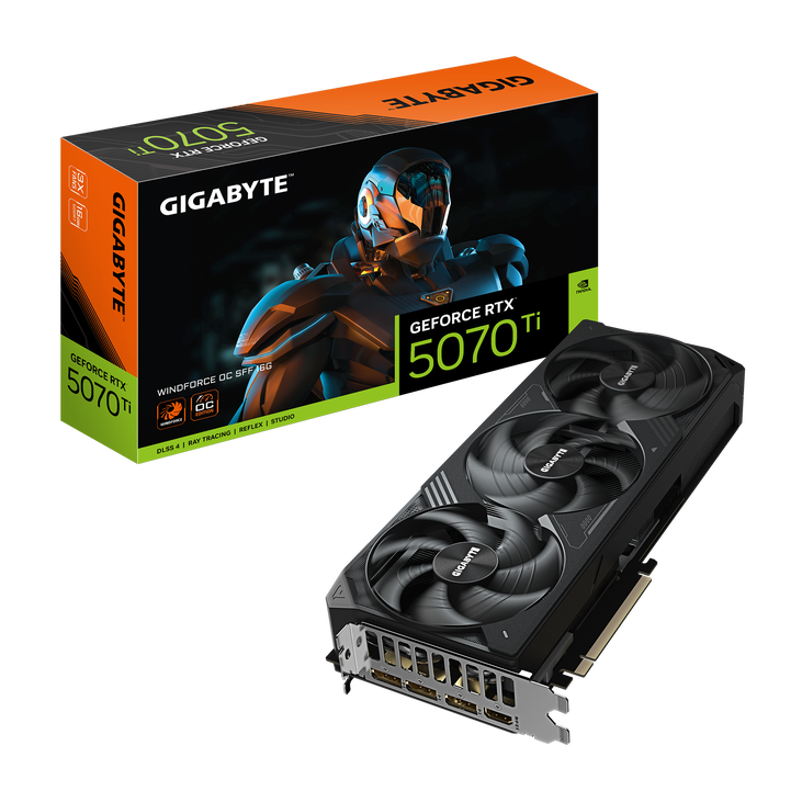 GIGABYTE GeForce RTX 5070 Ti Windforce OC SFF 16G, 16384 MB GDDR7 image number 0