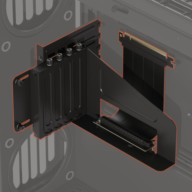 HAVN HS 420 Vertikale GPU-Halterung - schwarz image number 2