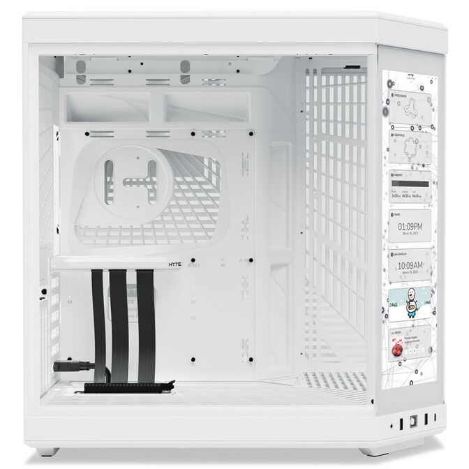 Hyte Y70 Touch PC Case, Mid Tower - White image number 5