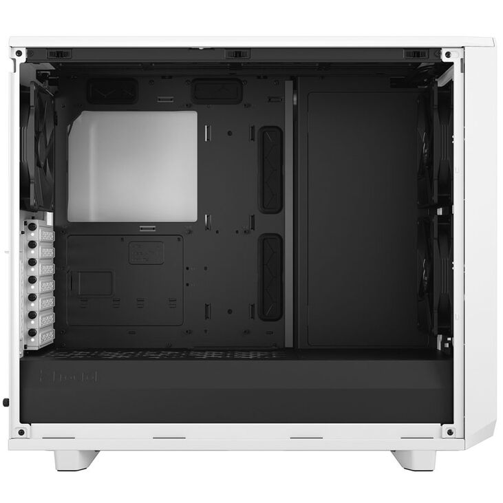 Fractal Design Meshify 2 White TG Clear Tint Mid Tower, Tempered Glass. White image number 5