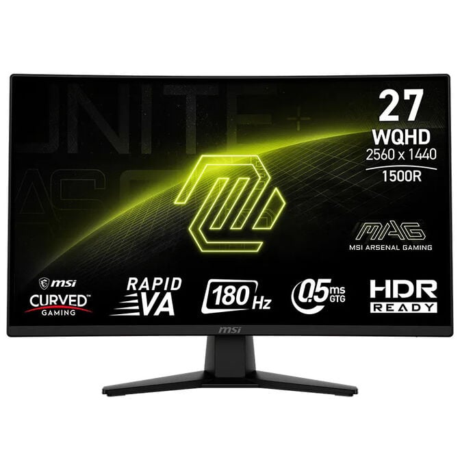 MSI MAG 274CQFDE, 27-inch QHD Curved Monitor, 180Hz, VA Panel, Adaptive-Sync image number 0