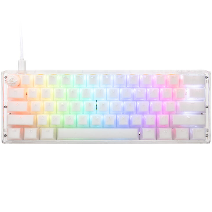 Ducky One 3 Aura White Mini Gaming Tastatur, RGB LED - MX-Brown (US) image number 1