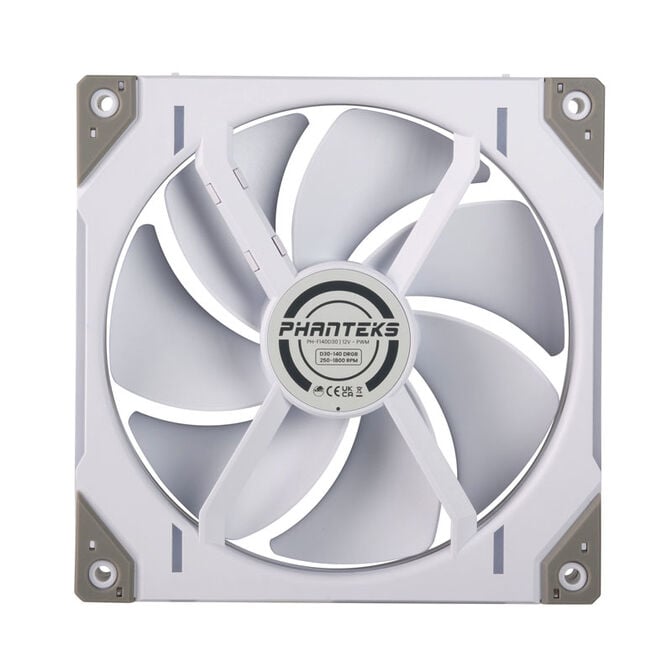 Phanteks NV9 E-ATX-Geh&auml;use, Tempered Glass, ARGB + D30 PWM Regular Airflow, D-RGB L&uuml;fter, 3er Pack - 140mm, wei&szlig; image number 14