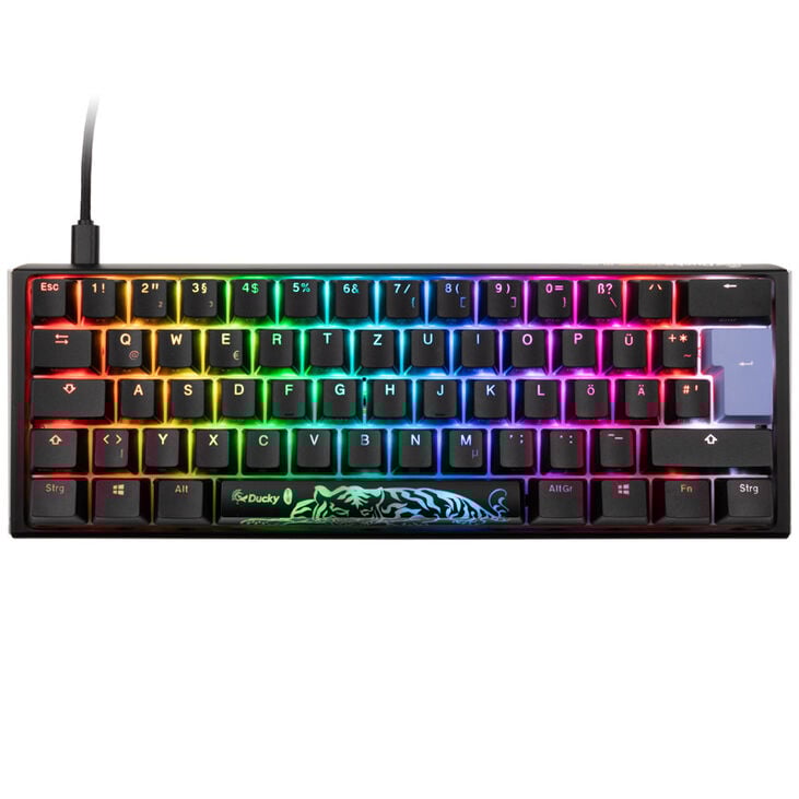 Ducky One 3 Classic Black/White Mini Gaming Tastatur, RGB LED - MX-Black image number 1
