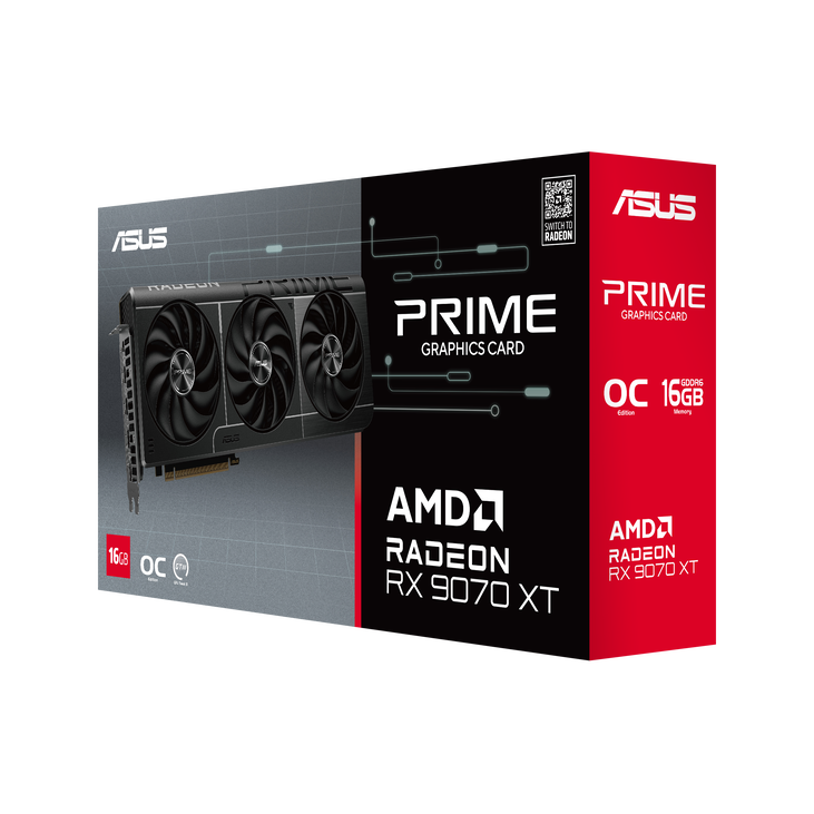 ASUS Prime Radeon RX 9070 XT OC Edition Grafikkarte, 16384 MB GDDR6 image number 1