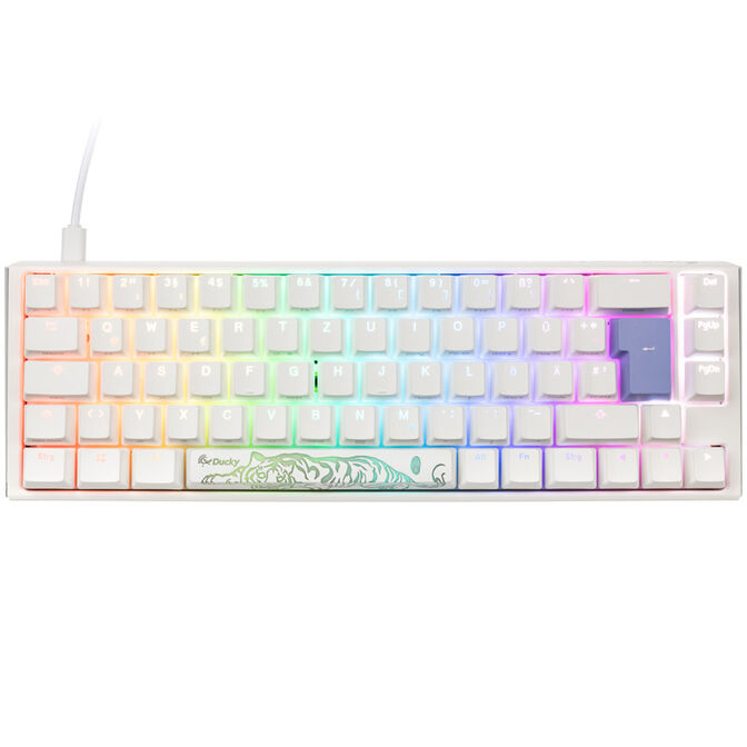 Ducky One 3 Classic Pure White SF Gaming Tastatur, RGB LED - MX-Speed-Silver image number 1