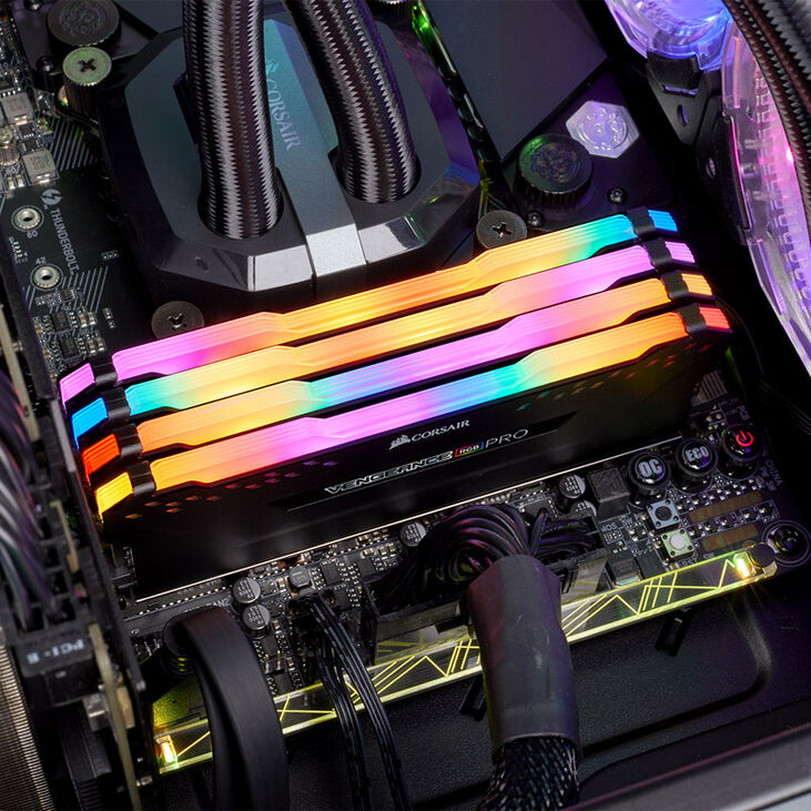 Corsair Vengeance RGB Pro DDR4-3600 RAM, CL18, XMP - 16 GB Dual-Kit, black image number 3