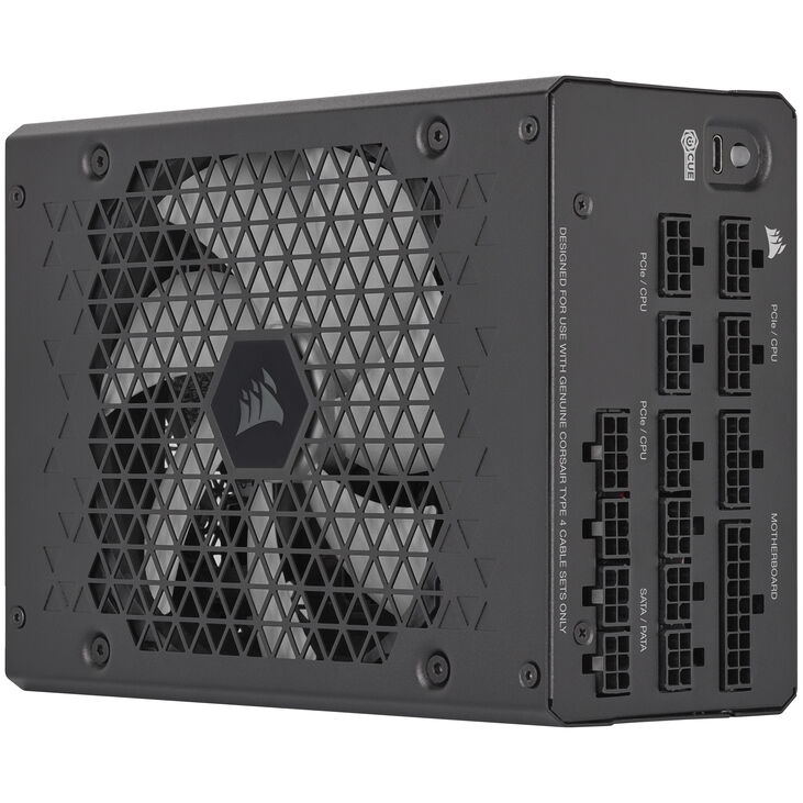 Corsair HXi Series HX1200i Power Supply 80 PLUS Platinum, ATX 3.0, PCIe 5.0 - 1200 Watt, black image number 4