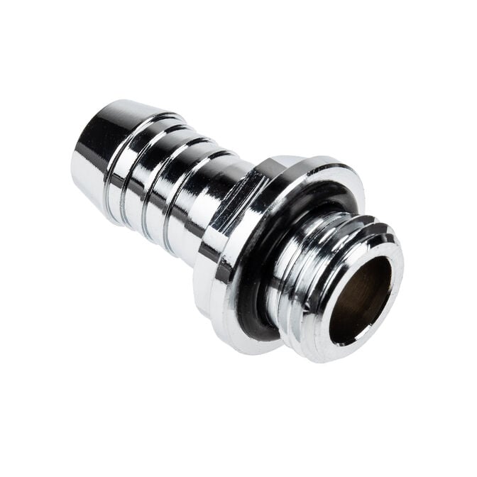 Alphacool HF connection straight G1/4 inch female thread to 10mm ID - chrome image number 1