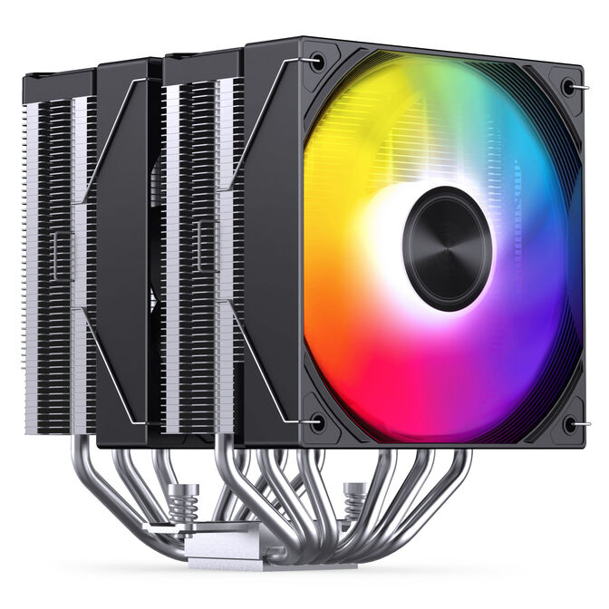 Jonsbo CA80 CPU Cooler, Dual-Tower, 2 x 120mm, PWM, RGB - black image number 1