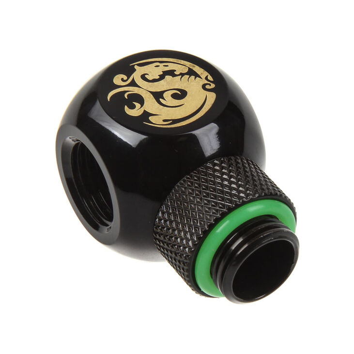 Bitspower Adapter Q-Splitter G1/4 inch male to 2x G1/4 inch female - rotatable, matte black image number 1