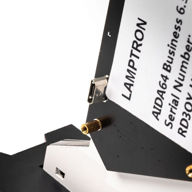 Lamptron vertical GPU holder with display - black image number 3