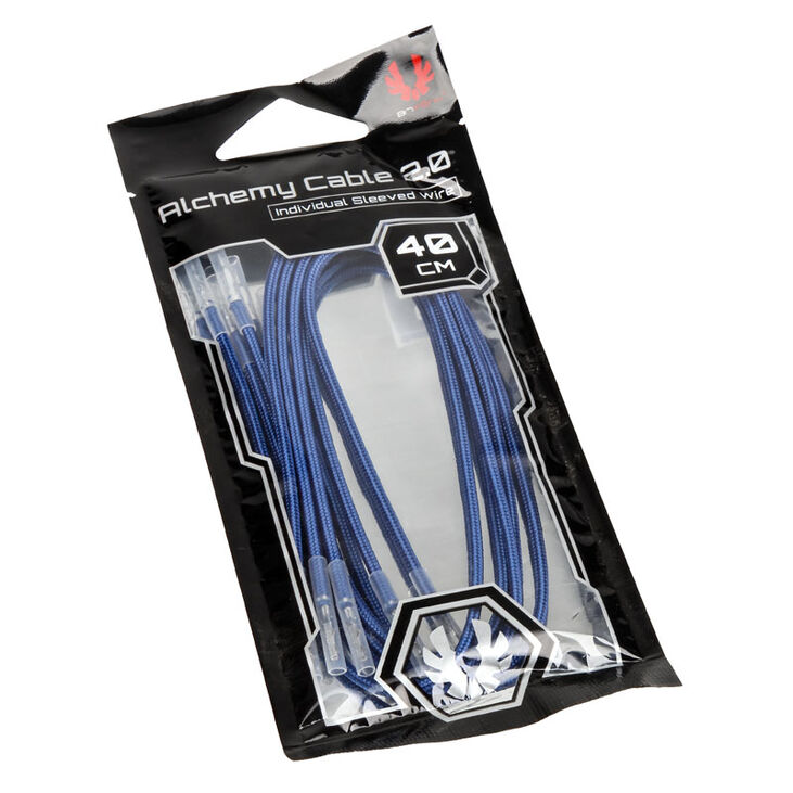 BitFenix Alchemy 2.0 PSU Cable, 5x 40cm - blue image number 4