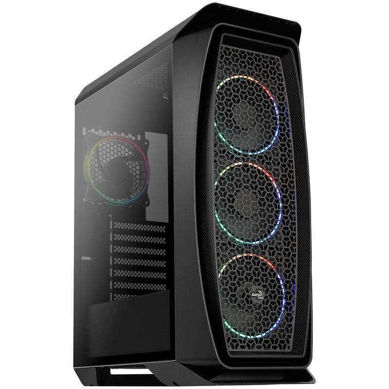 Aerocool Aero One Eclipse Midi-Tower, Tempered Glass - schwarz