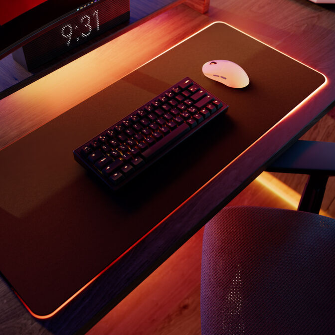 Hyte CNVS Intense Play Mat qRGB Gaming Mousepad - black image number 9