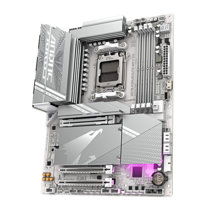 Gigabyte X870 A Elite WF7 ICE Mainboard, Sockel AM5, AMD X870, ATX, DDR5 image number 3