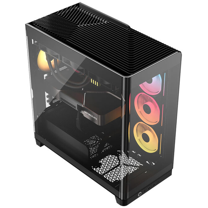 Corsair FRAME 4500X LX-R RGB PC Case, Mid-Tower, E-ATX, Tempered Glass - Black image number 3