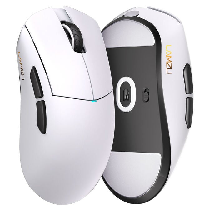 LAMZU Paro Gaming Maus, 8kHz Abtastrate, 2,4GHz Wireless - wei&szlig; image number 2