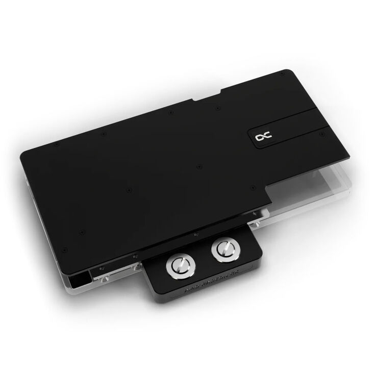 Alphacool Core RX 9070 Aorus Elite GPU water block, ARGB, with backplate - acrylic image number 3