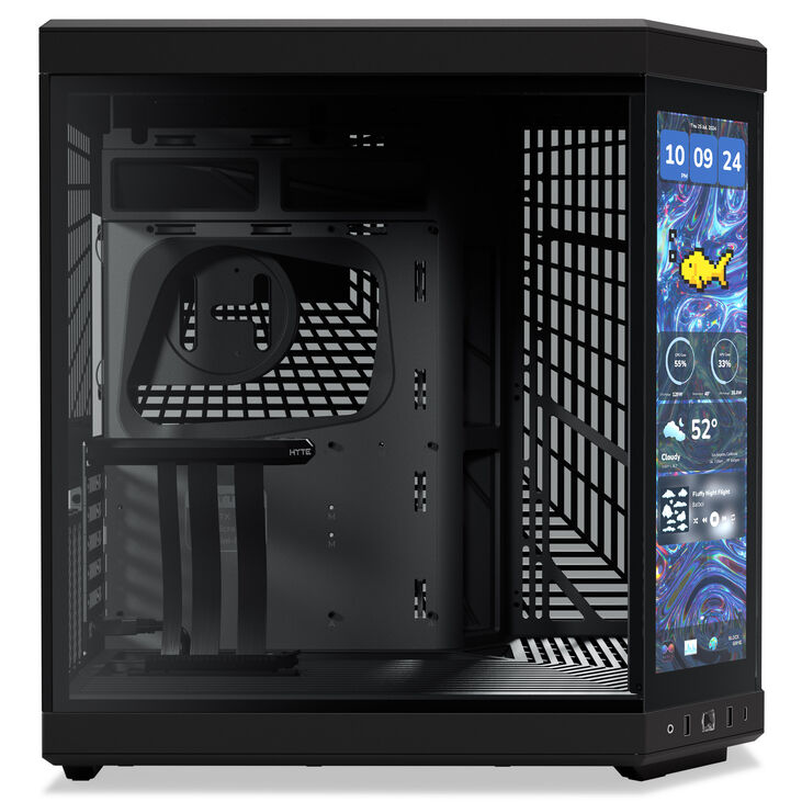 Hyte Y70 Touch Infinite PC-Gehäuse, Midi Tower, Tempered Glass - schwarz image number 6