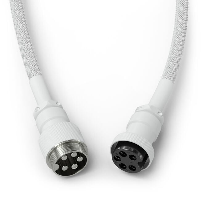 Glorious GMMK Coiled Cable Ghost White, Spiral Keyboard Cable, USB-C/USB-A - White image number 3