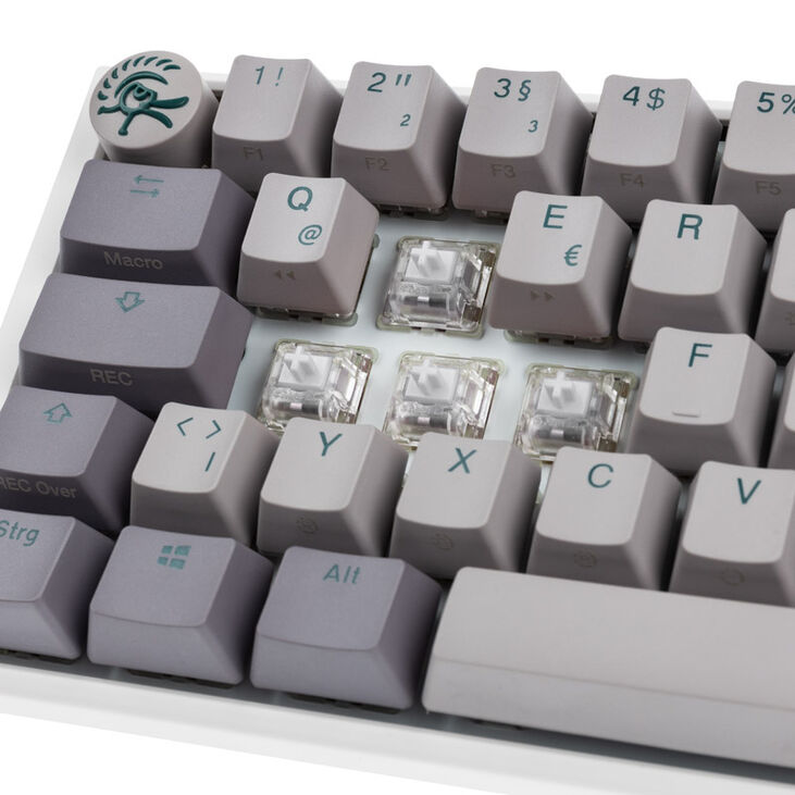 Ducky One 3 Mist Grey Mini Gaming Keyboard, RGB LED - MX-Ergo-Clear image number 4