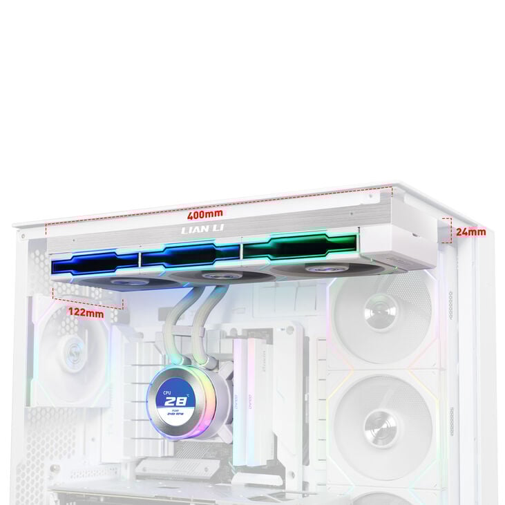 Lian Li HYDROSHIFT II LCD-C 360TL ARGB AiO Wasserkühlung - weiß image number 2