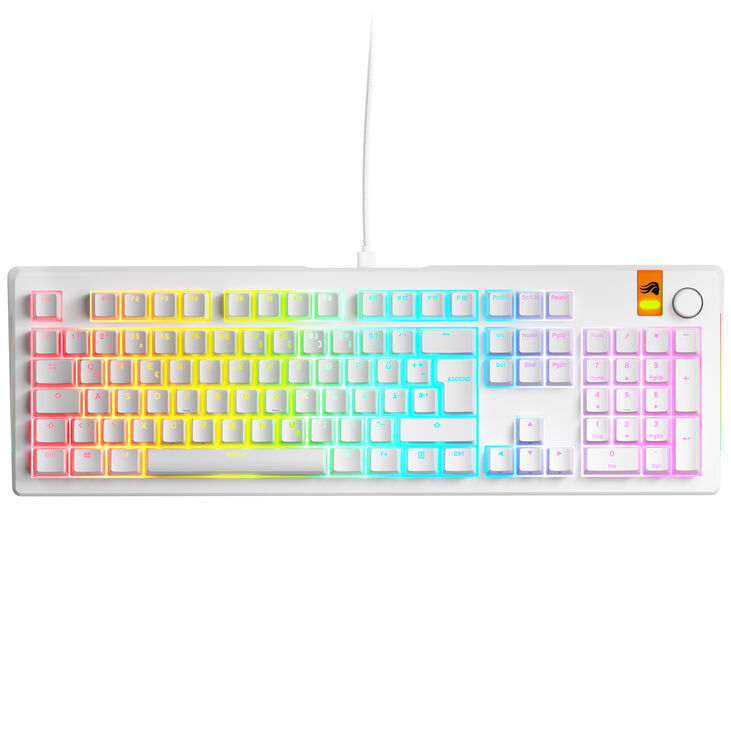 Glorious GMMK 3 HE 100 % Custom Gaming-Tastatur - Pre-Built, ISO (DE), Fox HE Switches, weiß image number 1