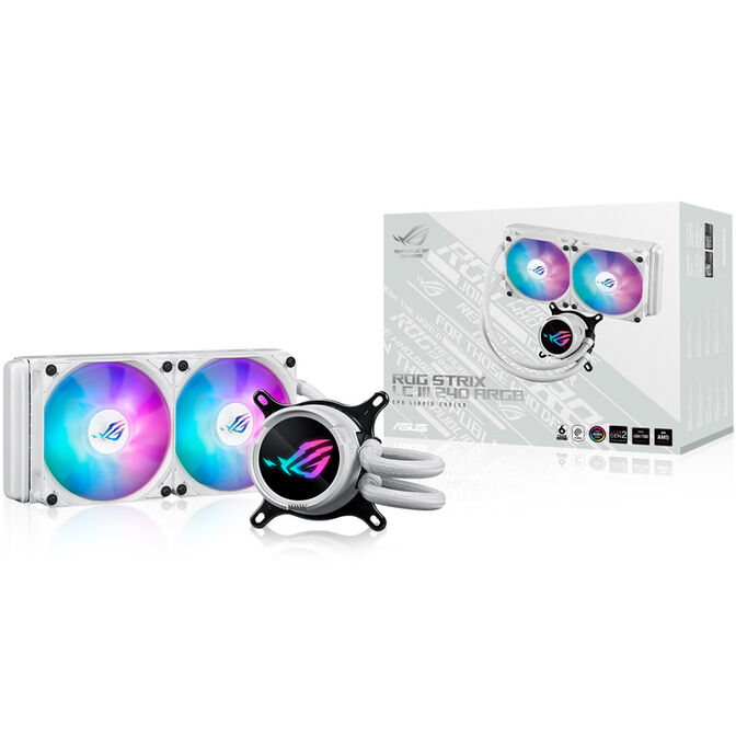 ASUS ROG STRIX LC III 240 ARGB AiO Wasserk&uuml;hlung - wei&szlig; image number 9