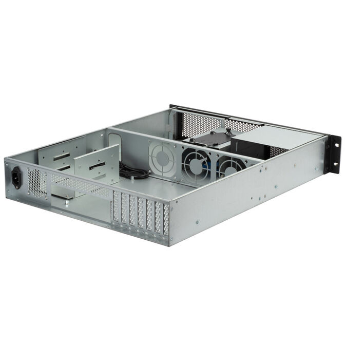 SilverStone RM23-502 Rackmount Server Case, ATX, USB 3.0 - 2U - black image number 1