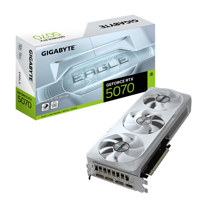 GIGABYTE GeForce RTX 5070 Eagle OC Ice SFF 12G, 12288 MB GDDR7 image number 0