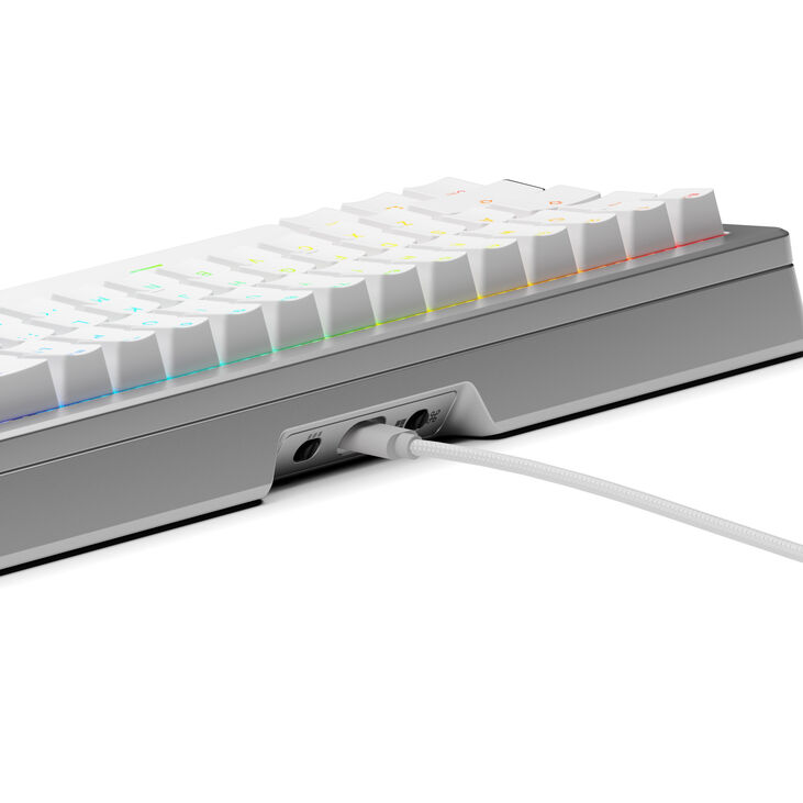 Glorious GMMK 3 Pro 65% Custom Gaming Keyboard - Pre-Built, ANSI (US), Fox Switches, Silver image number 3