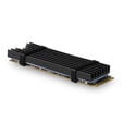 AXAGON CLR-M2L6 passive M.2 SSD heatsink - 2280, 6 mm height, aluminium, black image number null