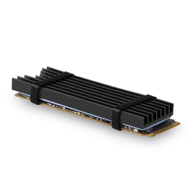 AXAGON CLR-M2L6 passive M.2 SSD heatsink - 2280, 6 mm height, aluminium, black image number 1