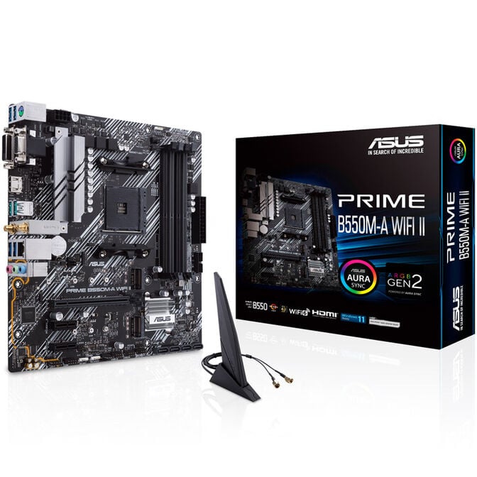 ASUS Prime B550M-A Wi-Fi II, AMD B550 Mainboard - Sockel AM4 image number 0