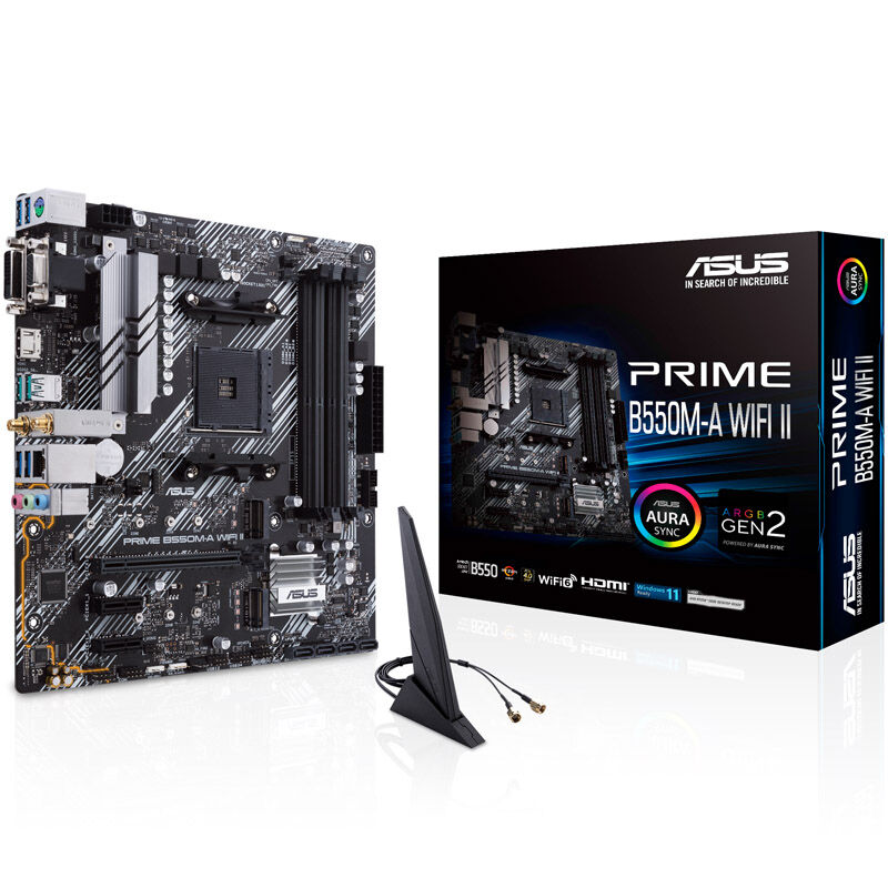 ASUS Prime B550M-A Wi-Fi II, AMD B550 Mainboard - Sockel AM4