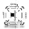 Alphacool Apex Skeleton Case, Mid Tower, ATX - Carbon/Black image number null