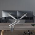 Alterzone Arm Duo Aluminium Monitor Mount - white image number null