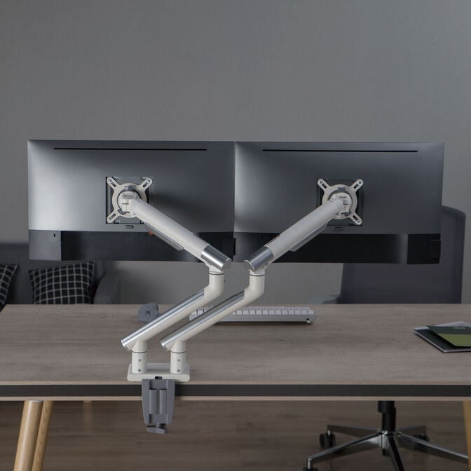 Alterzone Arm Duo Aluminium Monitor Mount - white image number 4