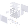 Jonsbo D32 PRO White PC-Geh&auml;use, Mini-Geh&auml;use, mATX, Tempered Glass - wei&szlig; image number null