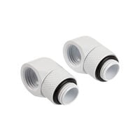 Corsair Hydro X Series Adapter 90 Grad G1/4 Zoll AG auf G1/4 Zoll IG - 2er Pack, drehbar, wei&szlig;