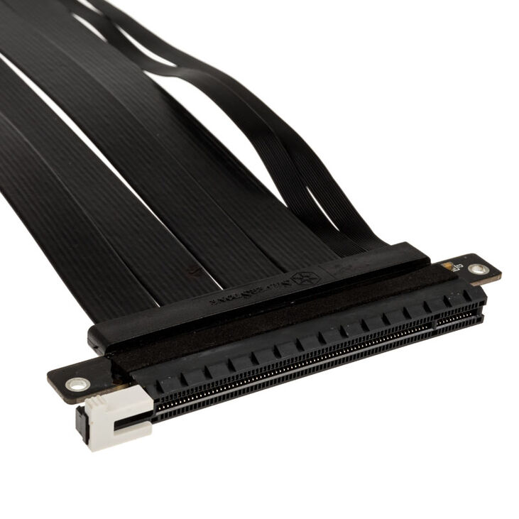 SilverStone Riser Flachband-Kabel, 22cm - schwarz image number 2