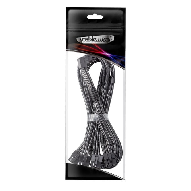 CableMod C-Series Pro Anschlusskabel - Variante A, 90&deg;, 16-Pin zu 4x 8-Pin PCIe, carbon image number 2