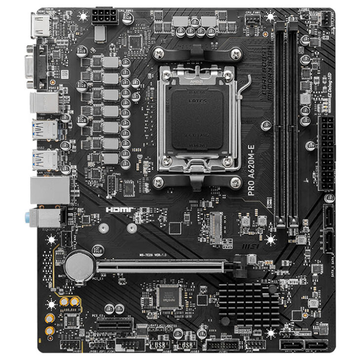 MSI Pro A620M-E, Sockel AM5, AMD B620, Micro-ATX - DDR5 image number 2