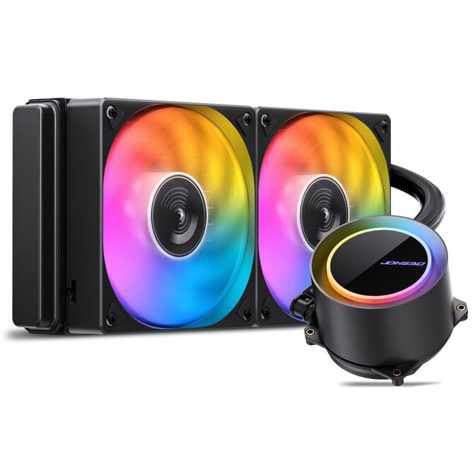 Jonsbo TG-240 AiO Wasserk&uuml;hlung, ARGB - 240mm, schwarz image number 2