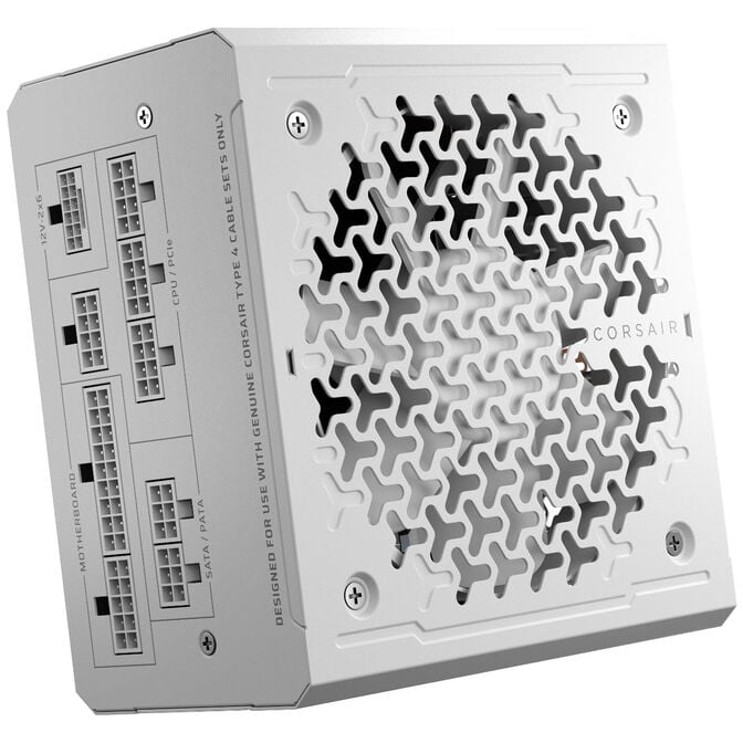 Corsair RMe Series RM1000e 80 PLUS Gold Power Supply, modular, ATX 3.1, PCIe 5.1 - 1,000 Watts, white image number 2