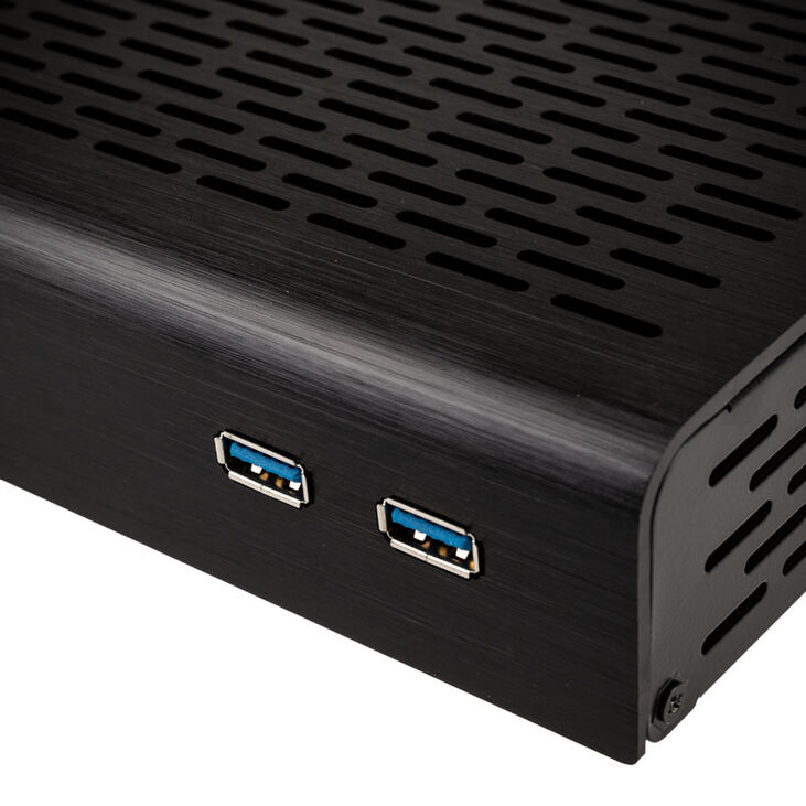 SilverStone SST-PT13B-USB3.0 Petit Thin-Mini-ITX Case - black image number 4