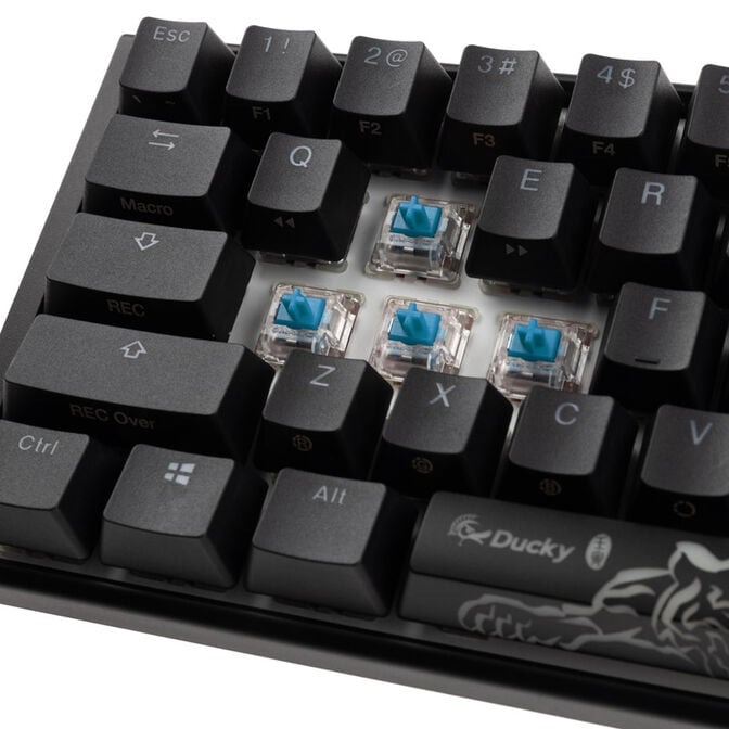 Ducky One 3 Classic Black/White Mini Gaming Keyboard, RGB LED - MX-Blue (US) image number 4